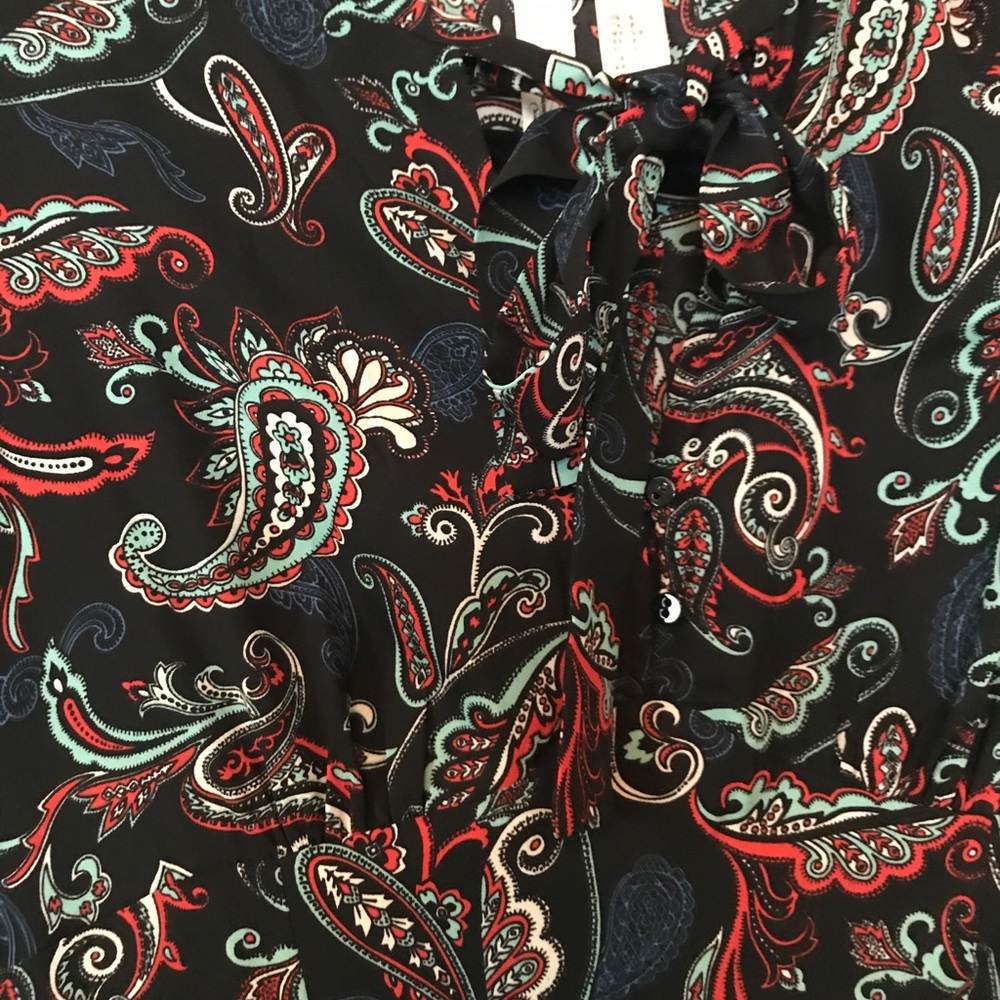 Paisley short navy dress